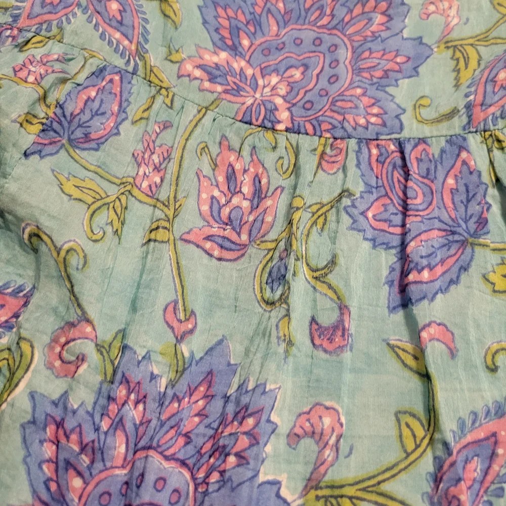 Bell by Alicia Bell Floral Casual Dress - Blue and Pink Sz Small MSRP $340 - Picture 3 of 10